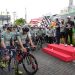 Sekda Cilacap, Awaluddin Muuri melepas peserta Ride-O BJB Felloship Ride Bandung - Jogjakarta 2022 via Cilacap. (ISTIMEWA)