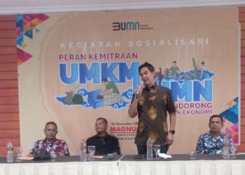 Anggota Komisi VI DPR RI Fraksi PDI Perjuangan Daerah Pemilihan Jawa Tengah VIII, Adisatrya Suryo Sulisto saat memaparkan kinerja PT Waskita Karya. (Istimewa)