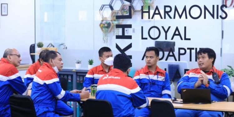 Manajemen PT Kilang Pertamina Internasional (KPI) RU IV Cilacap mengikuti sosialisasi dan visitasi tim untuk persiapan Rolling Out Project dan Go Live Procedure Safety – AIMS. (ISTIMEWA)