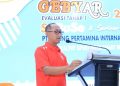 GM PT KPI RU IV Cilacap, Edy Januari Utama dalam evaluasi tahap pertama program Sebuse 2023 di gedung Patra Graha, Sabtu (5/8/2023). (ISTIMEWA)