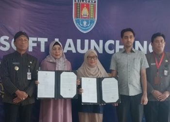 PJ Bupati Cilacap soft launching MPP online. (Wagino/CILACAPMEDIA)