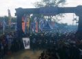 Peserta Trabas Kambtibmas bersama Kapolda Jateng dilepas di ABC quarry Desa Bulupayung, Kecamatan Kesugihan. (Wagino/CILACAPMEDIA)