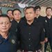 Presiden FSPPB Arie Gumilar didampingi pengurus SPP.PWK periode 2024-2027 saat memberikan keterangan terkait harapan baru dari Presiden dan Kabinet Merah Putih. (Wagino/CILACAPMEDIA)