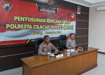 Kabagren Polresta Cilacap memimpin rapat penyusunan Renja TA 2025. (ISTIMEWA)