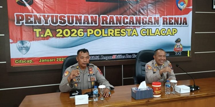 Polresta Cilacap menggelar rapat penyusunan Rencana Renja TA 2026. (ISTIMEWA)