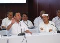 Menteri ATR/BPN Nusron Wahid saat Rakor Terkait Evaluasi Tata Ruang Bersama Pemerintah Provinsi Jawa Barat, di Balai Kota Depok. (ISTIMEWA)