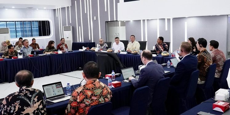 Menteri ATR/BPN Nusron Wahid, membuka kegiatan Kick-off and Opening of Integrated Land Administration and Spatial Planning Project (ILASPP) Implementation Support Mission, di Kantor Kementerian ATR/BPN, Jakarta. (ISTIMEWA)