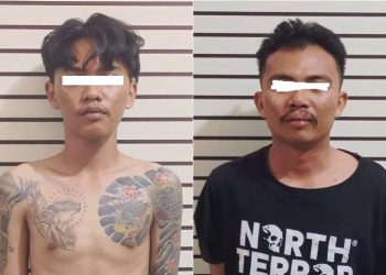 Dua kakak beradik pelaku penganiayaan tetangga dan melawan polisi saat terjadi keributan diamankan jajaran Polsek Cilacap Selatan Polresta Cilacap. (ISTIMEWA)