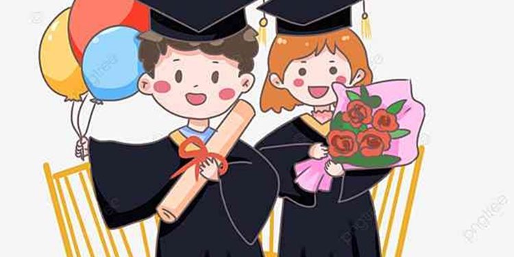 Ilustrasi wisuda jenjang Pendidikan TK.