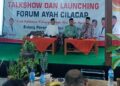 DPD Partai Keadilan Sejahtera (PKS) Kabupaten Cilacap meluncurkan Forum Ayah dalam rangka peringatan Hari Ibu Nasional, di obyek wisata Wanatirta, Jeruklegi, Cilacap pada Minggu (21/12/2025). (ISTIMEWA)